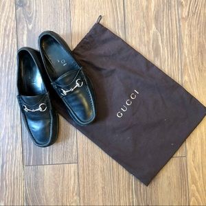 Gucci Leather Horse Bit Loafers with Dust bag 8.5